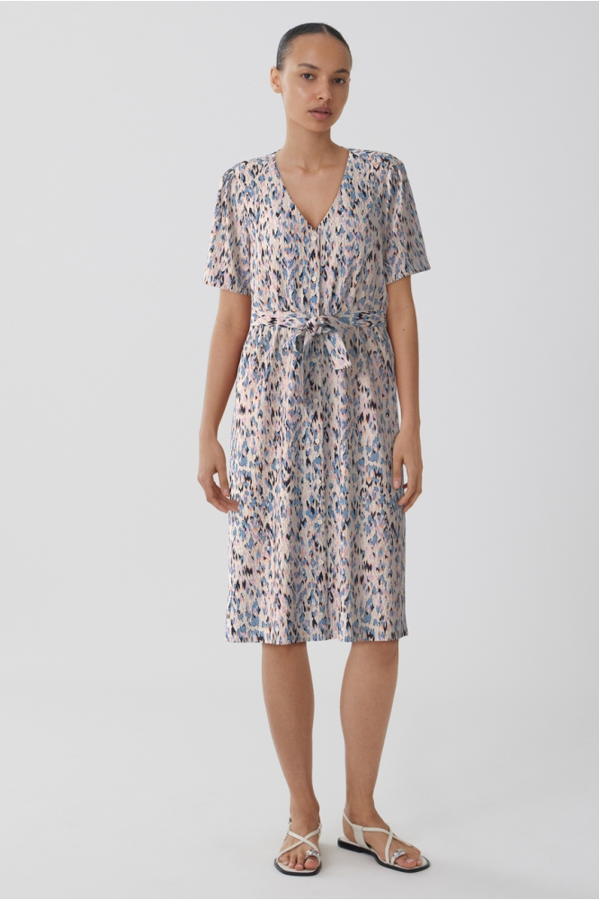VILIMIA V-NECK S/S SHIRT DRESS/PB/D 14106047 Winsome Orchid/Tuna
